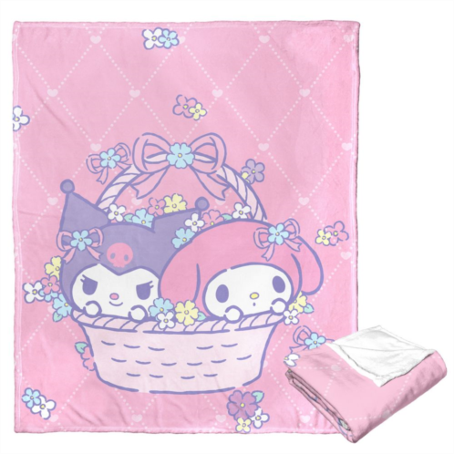 Hello Kitty My Melody & Kuromi Basket Of Fun Throw Blanket
