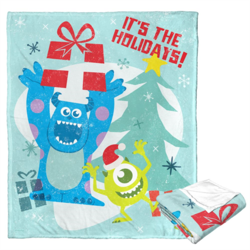 Licensed Character Disney / Pixar Monsters Inc. Its The Holidays! Silk Touch Throw Blanket