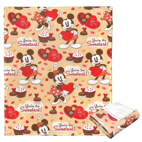 Licensed Character Disneys Mickey Mouse & Minnie Mouse Youre the Sweetest Silky Touch Throw Blanket