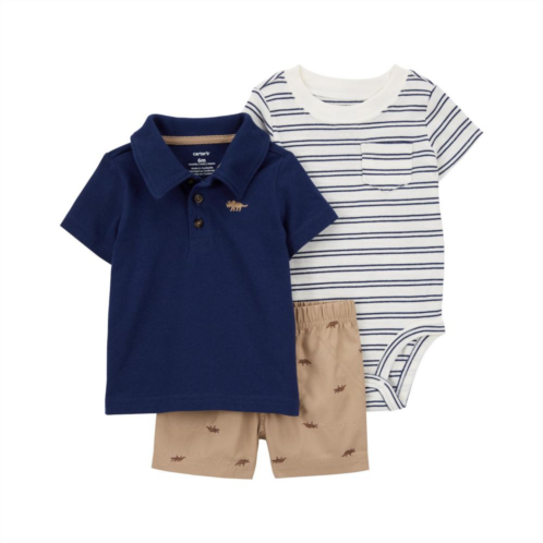 Baby Boy Carters 3-Piece Shorts, Top, and Bodysuit Set