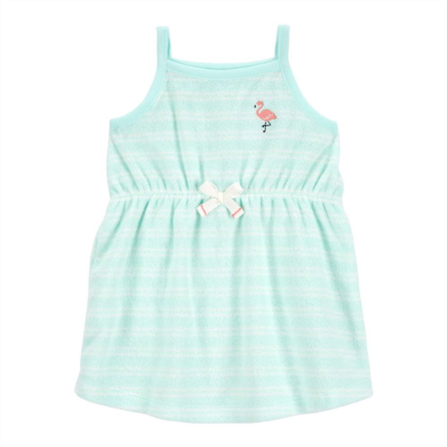 Baby Girl Carters Embroidered Terry Dress