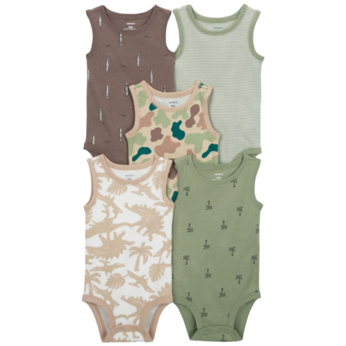 Baby Boy Carters 5-Pack Dinosaur Sleeveless Bodysuits