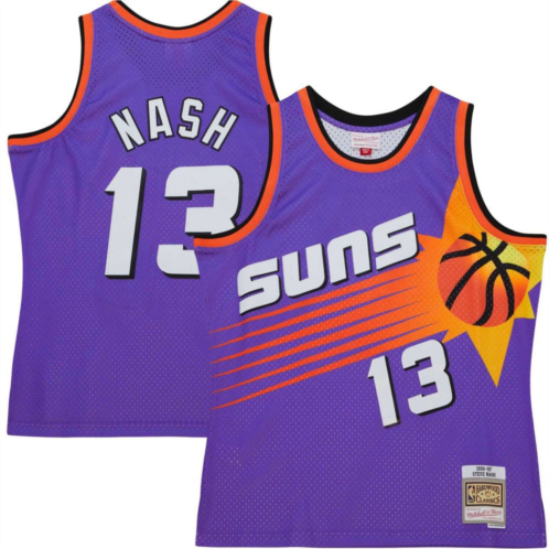 Unbranded Mens Mitchell & Ness Steve Nash Purple Phoenix Suns Hardwood Classics 1996/97 Tropical Swingman Jersey