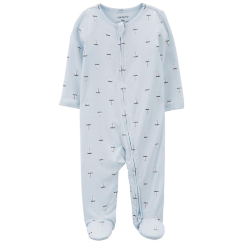 Baby Boy Carters Sailboat Zip-Up PurelySoft Sleep and Play Pajamas