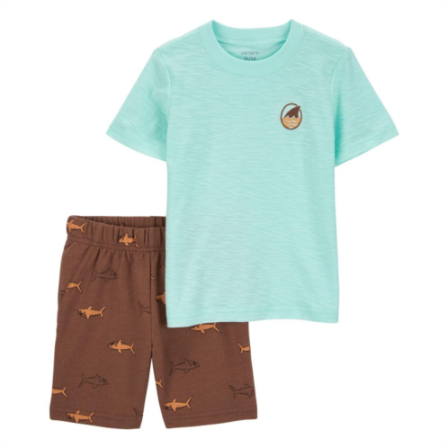 Baby Carters 2-Piece Shark Shirt and Shorts Set