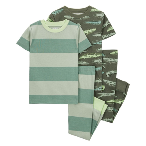 Baby & Toddler Boy Carters 4 pc Rugby Stripe Tops & Bottoms Pajamas Set