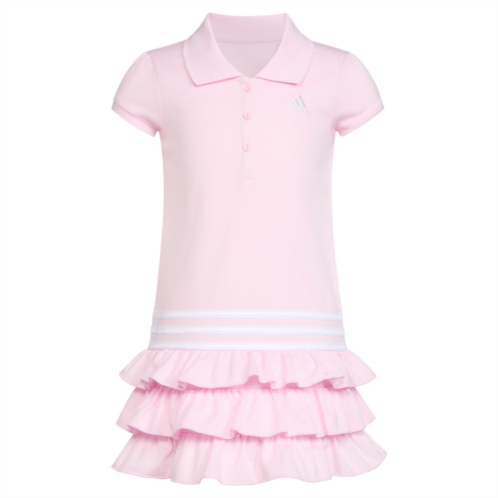 Toddler Girl adidas Ruffle Tiered Polo Shirt Dress