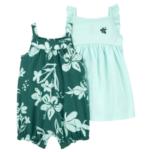 Baby Girl Carters 3-Piece Romper and Dress Set