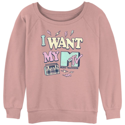 Licensed Character Juniors MTV I Want My Music Television Boombox Graphic Fleece