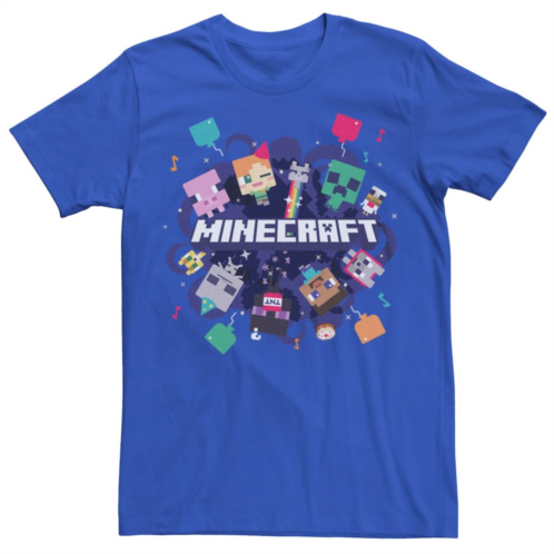 Licensed Character Mens Minecraft Mob Party Celebration Graphic Tee