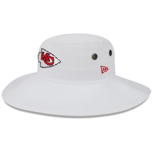 Mens New Era White Kansas City Chiefs 2023 NFL Training Camp Panama Bucket Hat