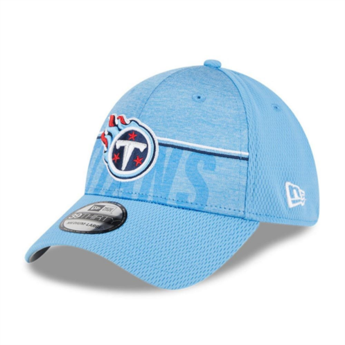 Mens New Era Light Blue Tennessee Titans 2023 NFL Training Camp 39THIRTY Flex Fit Hat