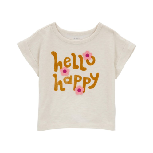 Toddler Girl Carters Flowery Hello Happy Graphic Tee