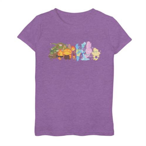 Licensed Character Disneys Elemental Girls 7-16 Characters Group Photo Graphic Tee