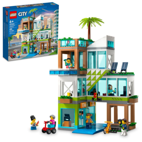 LEGO City Apartment Building Fun Toy Set with Connecting Room Modules 60365 (688 Pieces)