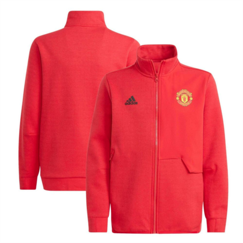 Unbranded Youth adidas Red Manchester United 2023/24 Anthem Full-Zip Jacket