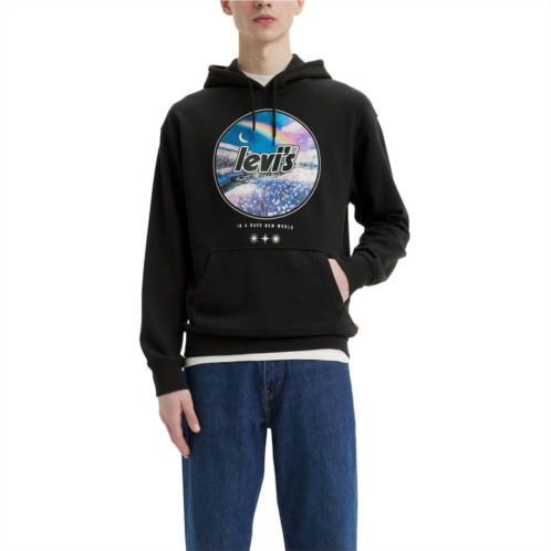 Mens Levis Relaxed Fit Graphic Hoodie