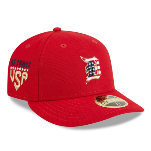 Mens New Era Red Detroit Tigers 2023 Fourth of July Low Profile 59FIFTY Fitted Hat