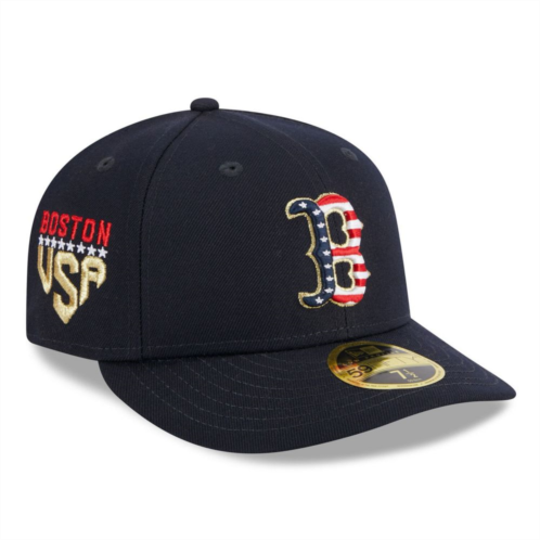Mens New Era Navy Boston Red Sox 2023 Fourth of July Low Profile 59FIFTY Fitted Hat