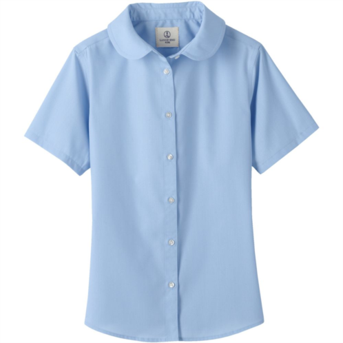 Girls 4-16 Lands End School Uniform Short Sleeve Peter Pan Collar Broadcloth Shirt