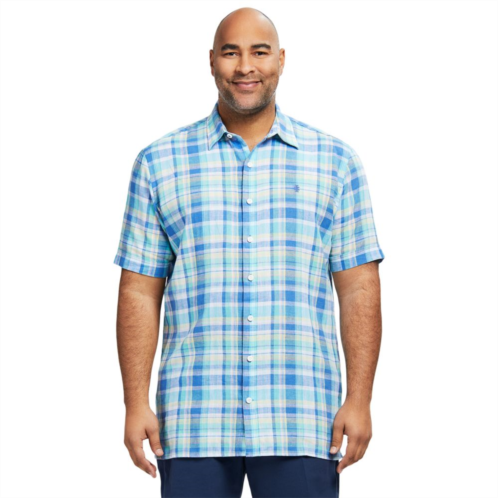 Big & Tall IZOD Linen Blend Short Sleeve Button-Down Shirt