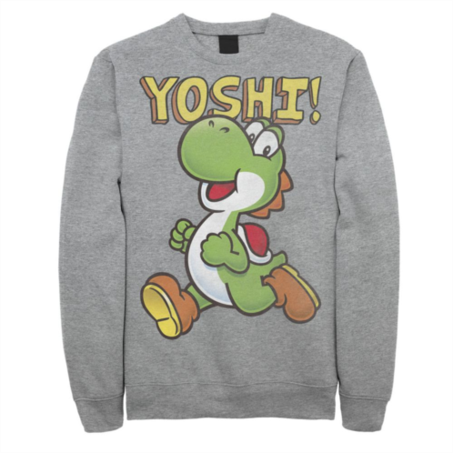 Big & Tall Nintendo Super Mario Bros Yoshi Green Dinosaur Fleece Sweatshirt