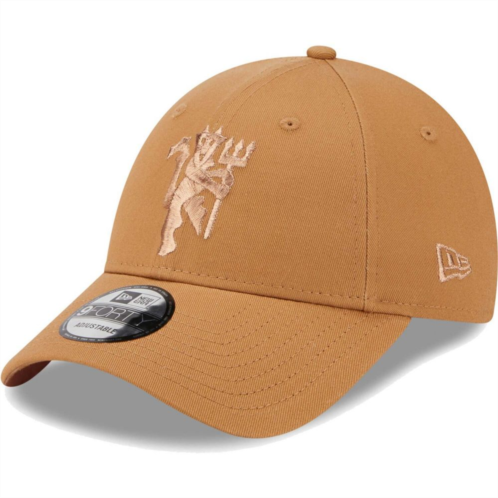 Womens New Era Tan Manchester United Core 9FORTY Adjustable Hat
