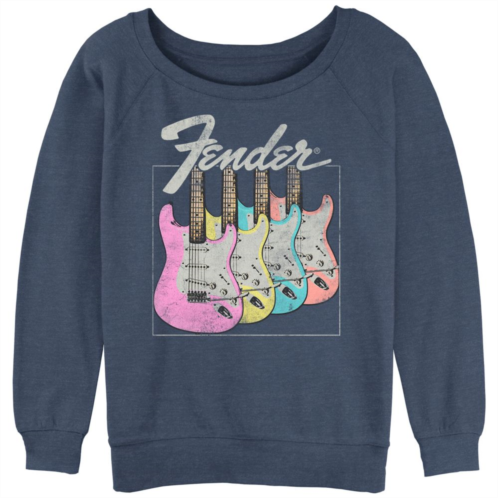 Licensed Character Juniors Fender Pop Guitars Colors Long Sleeve Graphic Tee