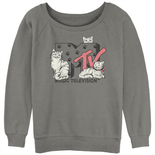 Licensed Character Juniors MTV Meowsic Television Long Sleeve Graphic Tee