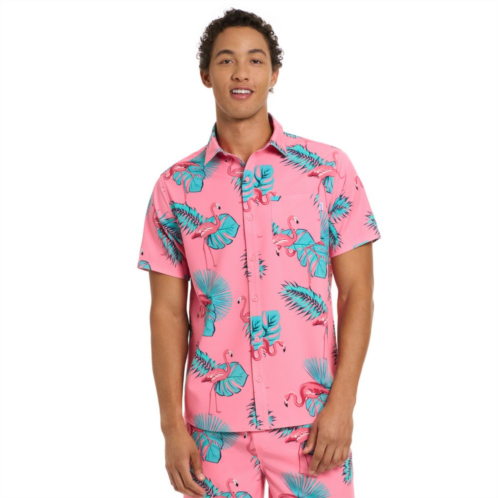 Mens Hurley Flamingo Palms Woven Shirt