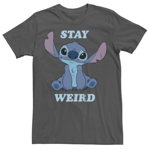 Licensed Character Disneys Lilo & Stitch Mens Stay Weird Smile Tee