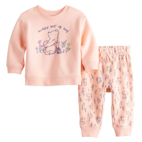 Disney/Jumping Beans Disneys Winnie The Pooh Baby French Terry Sweatshirt & Pants Set by Jumping Beans