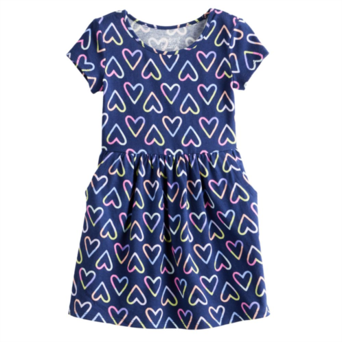 Baby & Toddler Girl Jumping Beans Adaptive Fit & Flare Pocket Dress