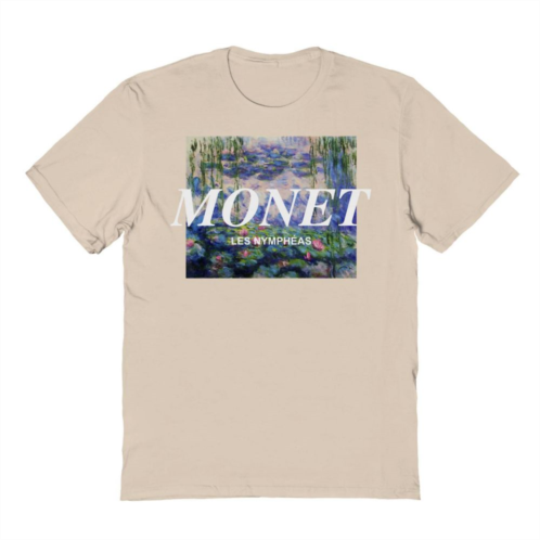 Licensed Character Mens Fine Art - Monet Lillies Distressed Graphic Tee