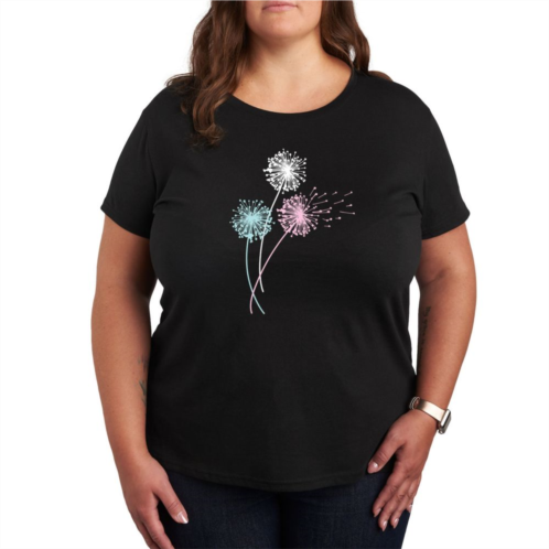 Licensed Character Missy Plus Size Pastel Dandelions Graphic Tee