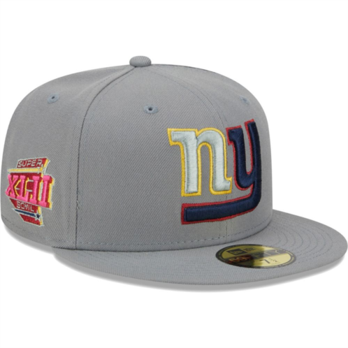 Mens New Era Gray New York Giants Color Pack 59FIFTY Fitted Hat