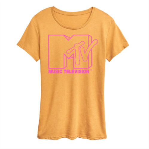 Licensed Character Womens MTV Pink Logo Graphic Tee