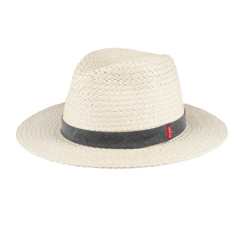 Mens Levis Red Tab Denim Straw Panama Hat