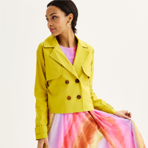 Womens Nine West Cropped Trench Coat