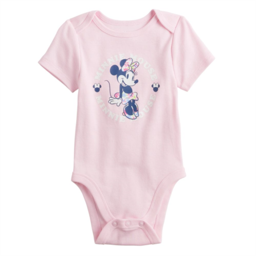 Disney/Jumping Beans Disneys Minnie Mouse Baby Girl Short Sleeve Lapped Shoulder Bodysuit by Jumping Beans