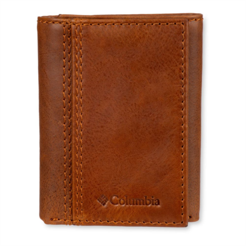 Mens Columbia RFID-Blocking Extra-Capacity Trifold Wallet with Exterior Pocket