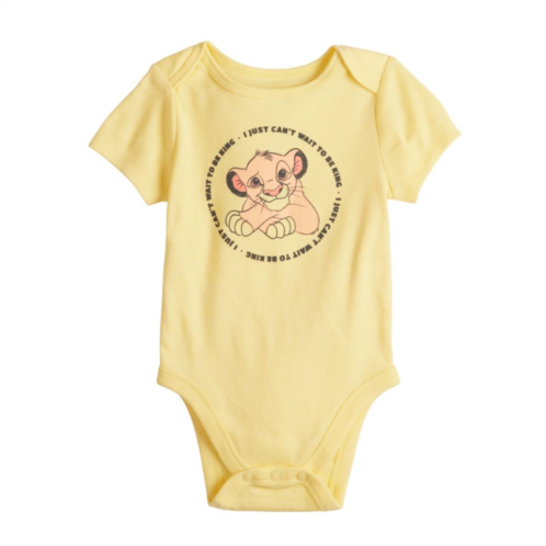 Disney/Jumping Beans Disneys The Lion King Simba I Just Cant Wait to be King Baby Boy Short Sleeve Lapped Shoulder Bodysuit by Jumping Beans