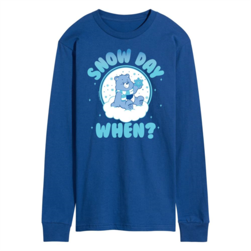Licensed Character Mens Care Bears Snow Day When Long Sleeve Graphic Tee