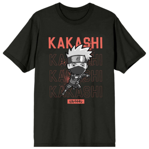 Licensed Character Mens Naruto Shippuden Kakashi Short Sleeve Graphic Tee