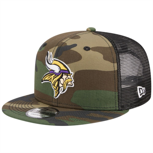 Mens New Era Camo Minnesota Vikings Main Trucker 9FIFTY Snapback Hat