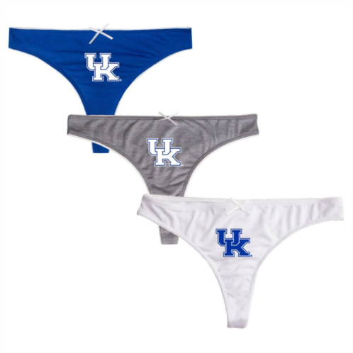 Unbranded Womens Concepts Sport Royal/Charcoal Kentucky Wildcats Arctic Three-Pack Thong Underwear Set