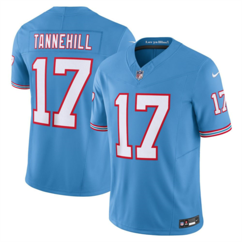 Mens Nike Ryan Tannehill Light Blue Tennessee Titans Oilers Throwback Vapor F.U.S.E. Limited Jersey