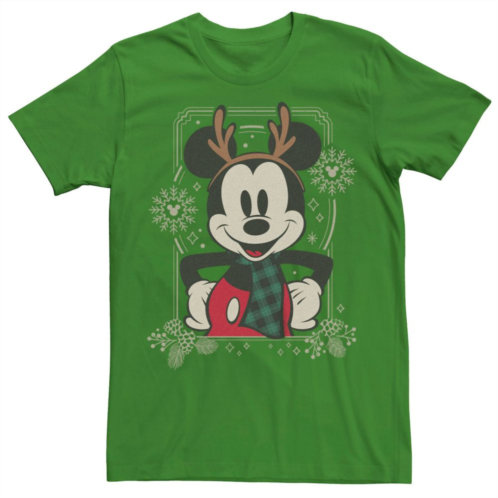 Licensed Character Disneys Mickey Mouse Mens Winter Frame Tee