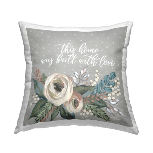 Stupell Home Decor Built With Love Sentimental Family Quote Throw Pillow