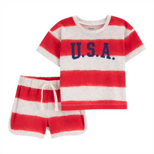 Baby Carters 2-Piece USA Striped Outfit Set